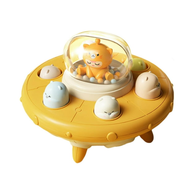 Juego interactivo de golpear topos para niños. Amarillo