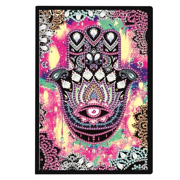 Notepad Crystal Sketchbook Pintura Diamantes Notebook 5D Diy Art Pinte Kit Mandala Forma Especial 50 Páginas Sin Líneas para Cumpleaños Regalos Navidad