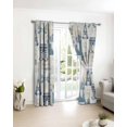 thumbnail image 3 of Eiffel Tower Blackout Curtains for Bedroom/Living Room, Thermal Insulated Kitchen Curtains, European Architectural Retro Hand-Painted Grommet Darkening Window Treatment Drapes 27.5"x39"x2, 3 of 8