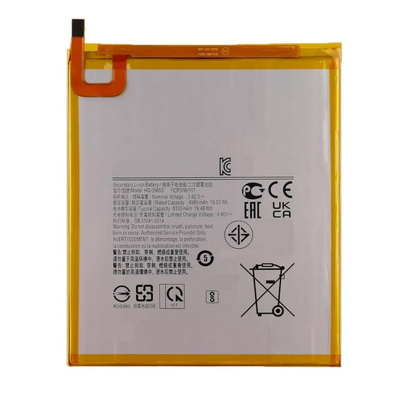 Replacement Tablet HQ-3565S HQ-3565N Battery for Galaxy Tab A7 Lite 8.7" 2021 SM-T220 SM-T225 SM-T225C