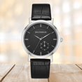 thumbnail image 2 of Reloj de cuarzo con marco plateado y esfera negra grande para un tiempo libre a la moda, 2 of 3