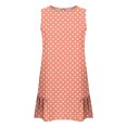 thumbnail image 6 of YueHuiYing Women's Summer Casual Fashion Free-Size Printed Dress Side-Pleated Round Neck Sleeveless Dress, 6 of 7