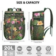 thumbnail image 3 of Tropical Floral Cooler Backpack 20L Insulated Soft Cooler Bag Leakproof for Beach Camping Picnic with Hibiscus Print, 3 of 6