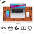 thumbnail image 5 of Long Mouse Pads for Desk,Halloween Spider Web and Bats Desk Mats on Top Of Desks, Desk Mouse Pad Extra Large with 3mm Non-Slip Base and Stitched Edge for Gaming,Office,Work,Home 31.5x15.7in, 5 of 5