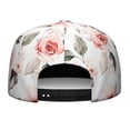 thumbnail image 4 of Bright Floral Print Snapback Cap, Adjustable Flat Bill Hat, Colorful Watercolor Flowers, Hip Hop Style Unisex, 4 of 8