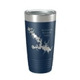 thumbnail image 1 of Western Branch Lake Reservoir Map Tumbler Travel Mug Insulated Laser Engraved Coffee Cup Suffolk Virginia 20 oz Navy Blue, 1 of 1