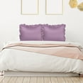 thumbnail image 6 of PiccoCasa 2Pcs Satin Pillowcase Pillowcases Ruffled Pillowcases Pillow Shams, Standard/Queen Mauve, 6 of 7