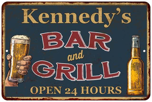 8 x 12 or 12 x 18 Use Indoor/Outdoor Personalized Metal Sign Durable Metal Sign BBQ Joint Metal Sign Great Grill and Barbeque Restaurant Decor and Gift Under $25