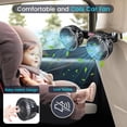 thumbnail image 3 of HEEYCEM Car Fan, 3-Speed, Ultra-Quiet, 5V Powerful Electric Air Circulation Fan for SUV, Truck, Sedan, 3 of 9