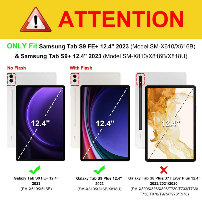 Samsung Tablette Android Pack S9FE+ 12.4'' + Smart Cover Hybride pas cher 