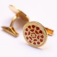 thumbnail image 2 of Men Suit Cufflink Vintage Pattern Fashion Red Enamel Silver Gold Cufflink, 2 of 4