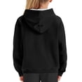 thumbnail image 6 of Xoenoiee Kids Hoodies Hooded Sweater with Front Kangaroo Pocket Long Sleeve Tops Sportwear Fall Winter Activewear for Jump Travel Workout, Sunflower Butterfly Cat Star Pattern, M, 6 of 7