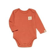 easy-peasy Baby Solid Bodysuit with Long Sleeves, Sizes 0/3-24 Months