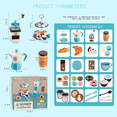 thumbnail image 5 of Juguete De Cocina Juego De Té Para Niños Cafetera Pastel Azul, 5 of 5