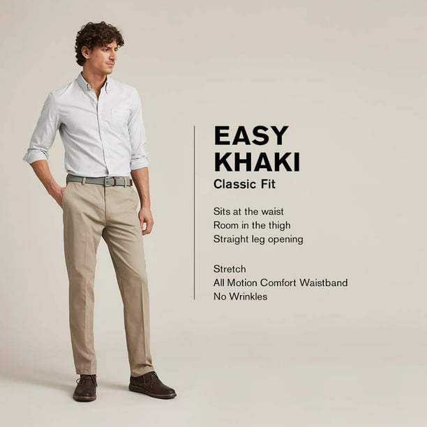Dockers d3 classic fit flat best sale front