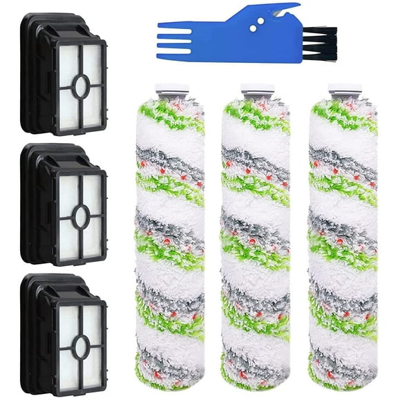 Hometimes Brush Rolls Filters Set For Bissell CrossWave Cordless Max Pet Multi-Surface Wet Dry Vacuum Cleaner 2554 2590 2593 2596