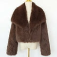 thumbnail image 4 of Gamivast Womens Winter Fleece Coats 2025 Trendy Long Sleeve Open Front Furry Faux Fur Jackets Button Lapel Collar Warm Solid Color Fall Outwear, 4 of 6