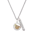 thumbnail image 1 of Delight Jewelry Silvertone Domed Sloth Silvertone Guardian Angel Bar Charm Necklace, 23", 1 of 4