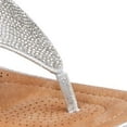 thumbnail image 4 of Cipriata Womens Sandra Sparkle Diamante Wedge Sandals, 4 of 4