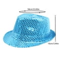 thumbnail image 4 of Miqool Unisex Western Sparkly Sequins Fedora Hat Glitter Bling Dance Hat Retro Disco Jazz Cap Party Favors Costume Props Supplies, 4 of 5