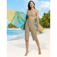 thumbnail image 7 of BALEAF Women's Swim Pants Quick Dry 15" Long Swim Capris UPF50+ Swimming Board Shorts with Liner and Pockets Brown XXL, 7 of 7