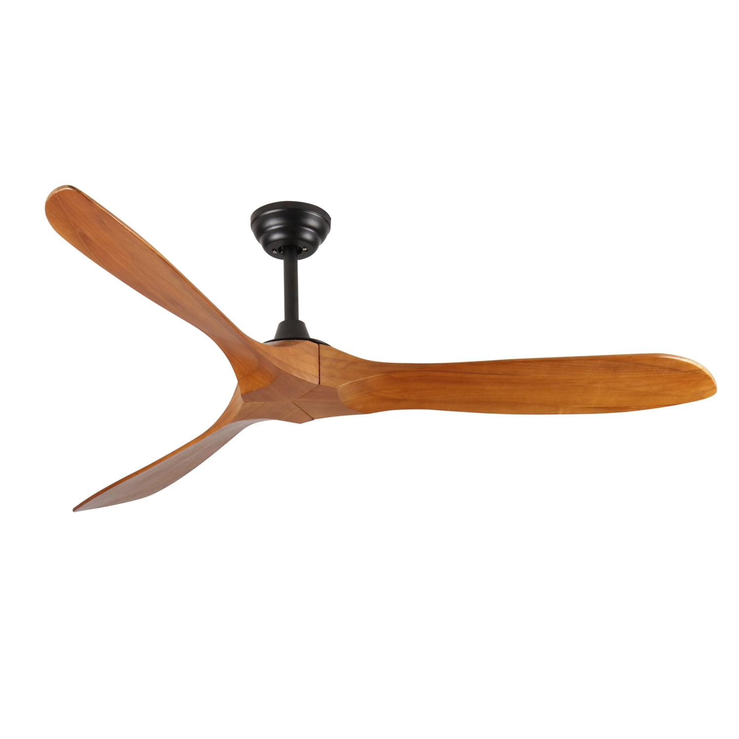 Ceiling Fan, 60 Inch Farmhouse Black Wood Remote Ceiling Fan for Living Room Patio Indoor Outdoor, Black