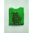thumbnail image 3 of Naughty Krampus Humor Creepy Christmas Men's Sweatshirt, 3 of 4