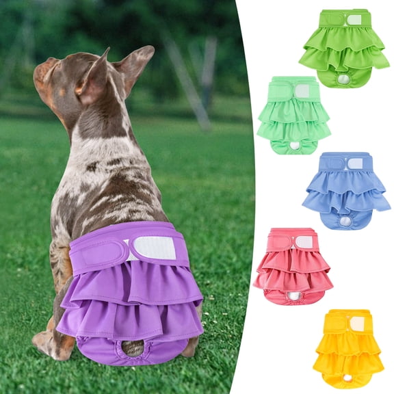 Pet Skirt with Ruffled Layers and Adjustable Waistband for Small Dogs and Cats Comfortable Fit Dress Style Apparel