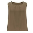 thumbnail image 3 of Heisall Womens Casual Tops Round Neck Sleeveless Solid Color Tshirts, 3 of 5