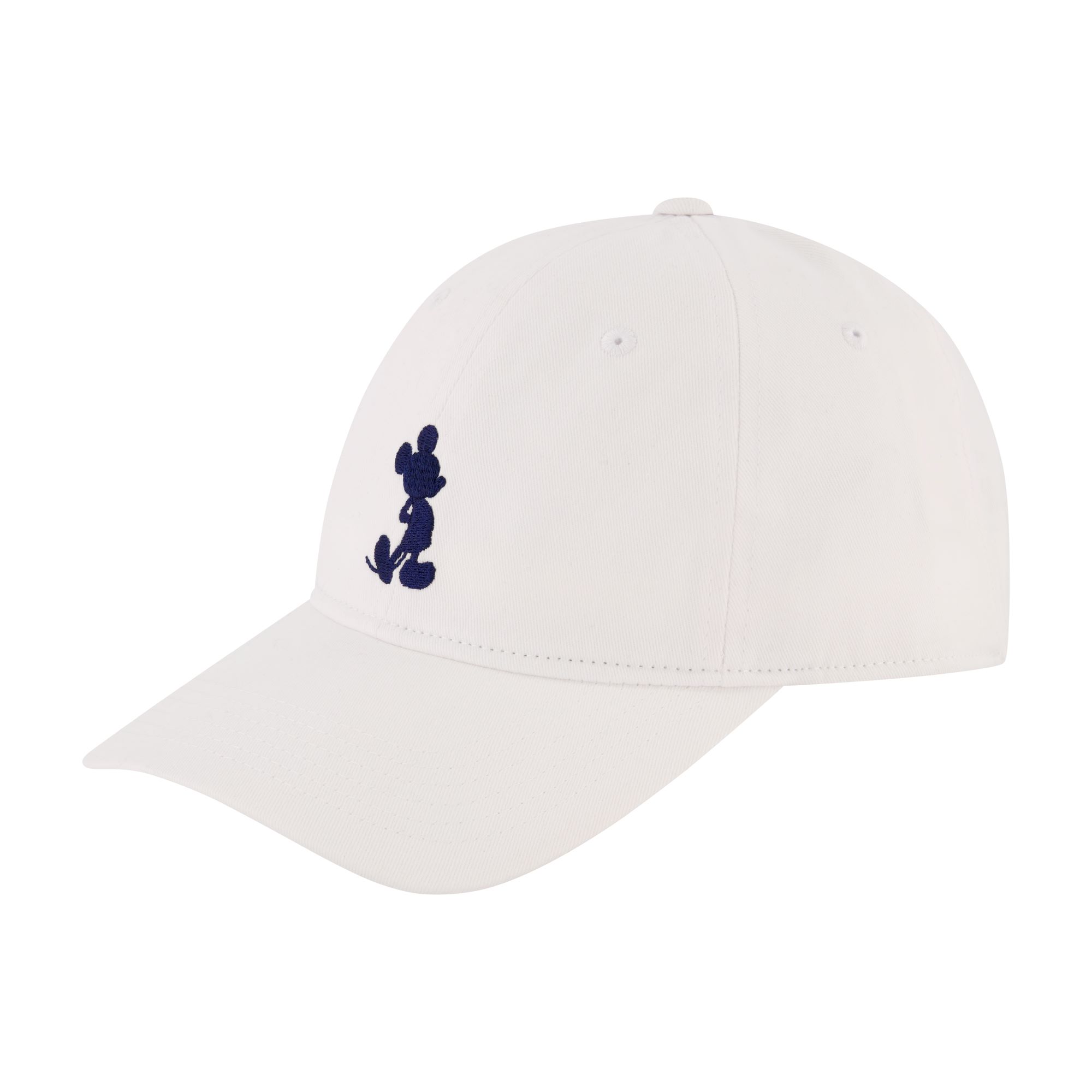 Disney Mickey Mouse Dad Hat, Silhouette Logo Cotton Adult Men's Baseball Cap, White, One Size - Walmart.com