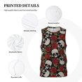 thumbnail image 3 of Pofeuu Red Rose Skull Print Basketball Jersey, Shirts for Men Youth Basketball Jersey Crew Neck-Medium, 3 of 6