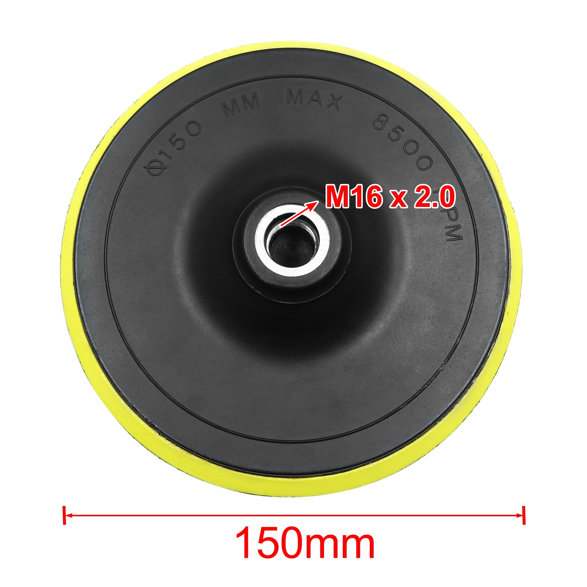 Unique Bargains 6" M16x2.0 Pad Backing Plate Hook Loop Polishing Buffing