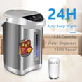 thumbnail image 2 of Hot Water Dispenser 5.8L, Stainless Steel Water Boiler and Warmer, Countertop Water Heater with 3-Way Dispense, Auto Keep Warm Electric Hot Water Pot for Tea, Coffee and Baby Formula, Silver, 2 of 12