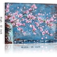 thumbnail image 6 of Wall Art Decor Flower Artworks For Bathroom Bedroom Magnolia Canvas Wall Decor Blue And Pink Flower Oil Painting Modern Home Decoration 12"X16", 6 of 6