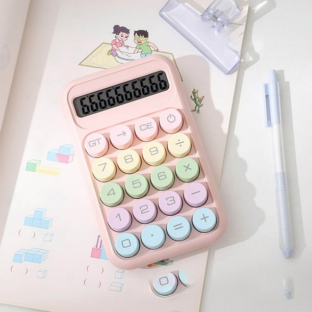 Calculadora Básica Estándar, Mini Calculadora Digital de Escritorio con Pantalla Lcd de 8 Dígitos, Tamaño de Bolsillo, Ideal para El Hogar, La Escuela y Los Niños.