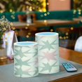 thumbnail image 3 of Yayeee Flameless Candles with Remote Flickering Battery Operated Multi Color Changing, Pink and Green Geometric, 3 of 7