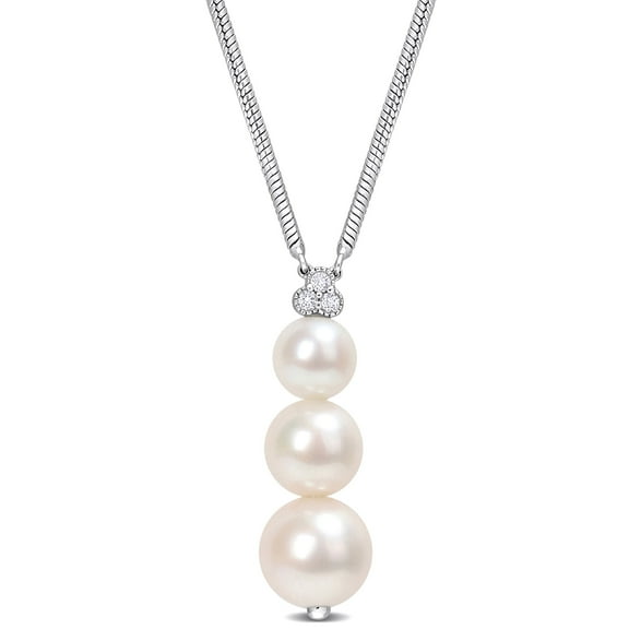 Everly Women's Topaz and Cultured Pearl Sterling Silver Necklace
