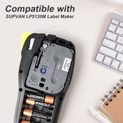 SUPVAN LP5120M Label Maker Tape - Continous 0.47inX26.25ft (12mmx8m) Thermal Waterproof Label