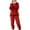 Red, variant on cfhntfmh Two Piece Sets for Women Sweatsuit Wide Leg Jogger Sets with Pockets Long Sleeve Lapel V Neck Sweatshirt Fall Tracksuit(Red,X-Large)