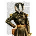 thumbnail image 3 of Fab Funky 12x14 Black Modern Framed Museum Art Print Titled - General Badger, 3 of 5