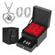 thumbnail image 1 of Rosas Rojas Eternas Decorativas Pendientes +collar Mujer Xtellar plateado, 1 of 3