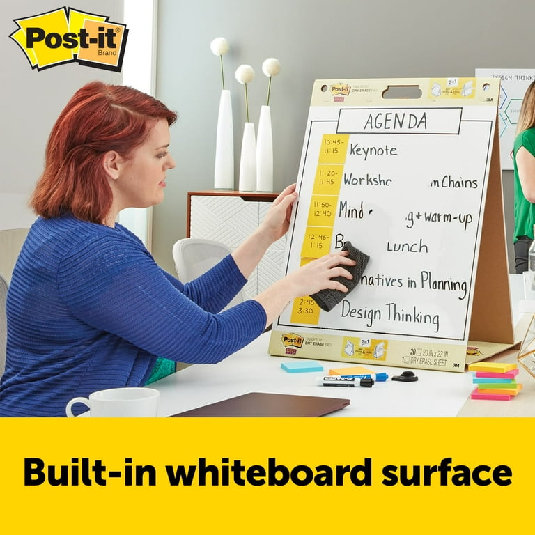 【WHAT WE WANT】TOP BOARD Post-it Large Tabletop Easel with Dry Erase Surface, Flip