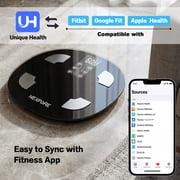 NEXPURE Smart Body Fat Scale, 24-in-1 Digital BMI Bathroom Scale, with Body Fat & Muscle Mass, Bluetooth, 400lb