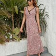 thumbnail image 6 of Rose Gold Pink Red Glitter Dress Fashion Boho Beach Long Dresses Female Party Printed Maxi Dress, 6 of 9