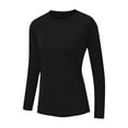 thumbnail image 4 of felwors Women's Long Sleeves Workout T Shirt Breathable Sports Running Yoga Tops Thumb Holes Black, L, 4 of 7