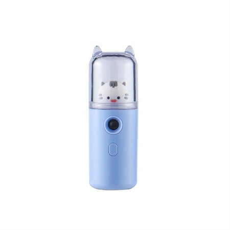 

Linyer Face Mist Sprayer 30ml Hydrating Handheld Mini Facial Household Steamer Refillable Mister Humidifier Blue