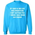 thumbnail image 2 of OXI Crewneck Sweatshirt - If I Had a Dollar For Everything,Basic Casual Sweatshirts for Men's and Women Fleece Sweatshirt Long Sleeve- Sapphire Medium, 2 of 2