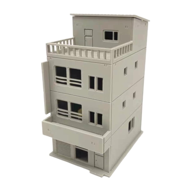 Casa japonesa en miniatura a escala 1/87, modelo ensamblado, maqueta de tren para arena 7.5CMX11CMX14.5cm