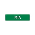 thumbnail image 1 of Mia Girls Children Name Letter Printed Indoor Outdoor Unique Wall Novelty Plaque Decoration Label Aluminum Metal Sign 4"x18", 1 of 1