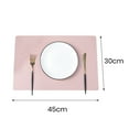 thumbnail image 6 of Pebbuoy Faux Leather Placemats Heat Resistant Anti-Slip Table Mat Stain-Proof Reusable Rectangular Design Placemats for Home Kitchen Decor Dining Table, 6 of 7